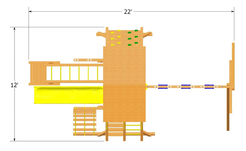 Original Playcenter Combo 3 with Wood Roof