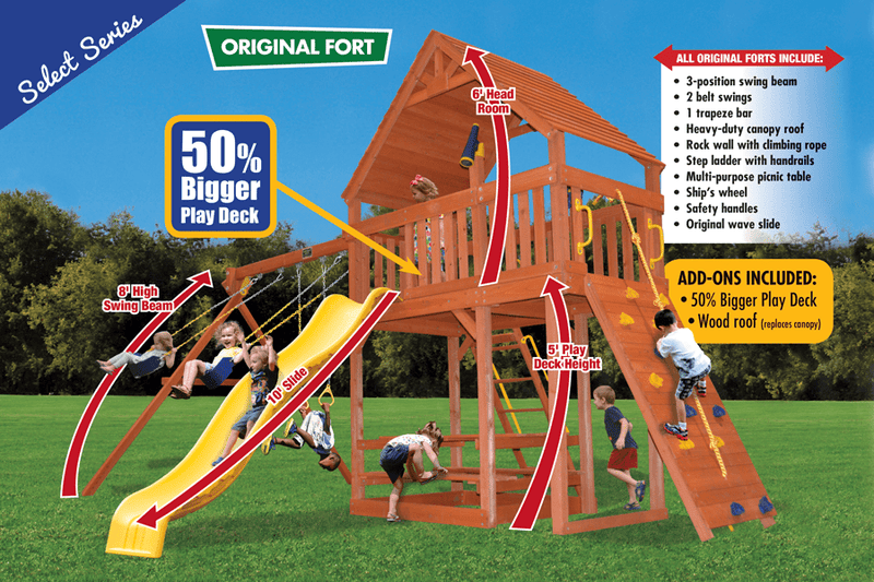Original Fort XL Playset With Wood Roof – Combo 2