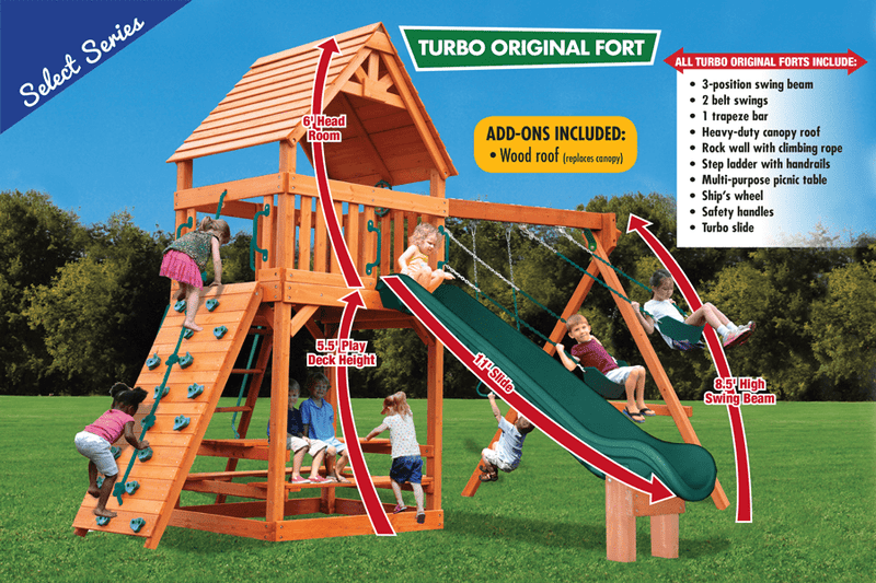 Turbo Original Fort Combo 2 with Wood Roof