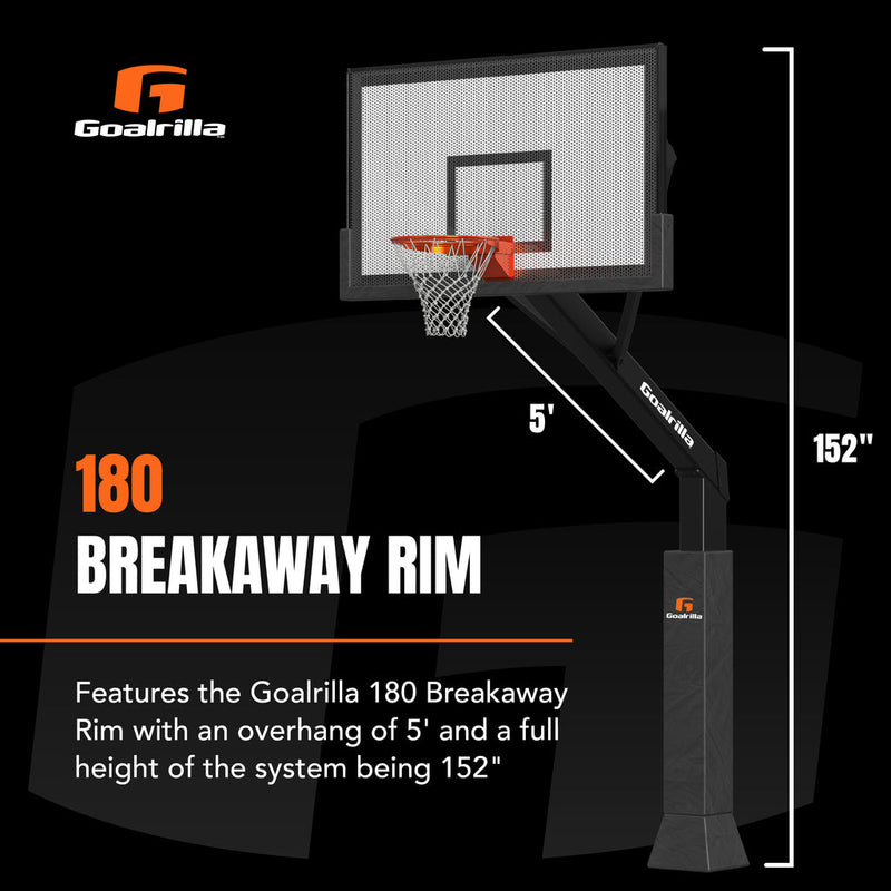 Fixed Height - 72" In-Ground with Perforated Steel Backboard
