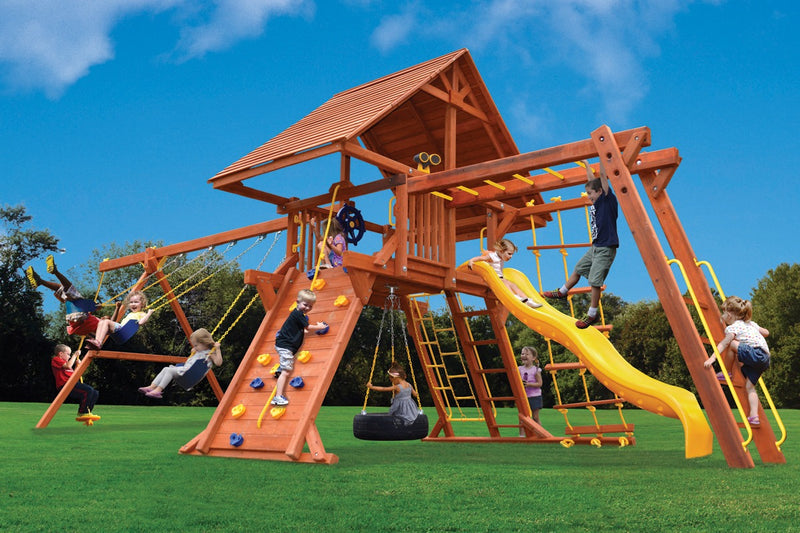 Deluxe Playcenter Combo 3 w/ Wood Roof