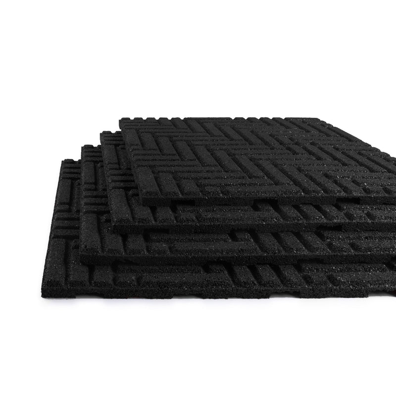 Herringbone Interlocking Rubber Paver Tile