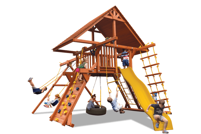 Deluxe Playcenter Combo 2 w/Wood Roof