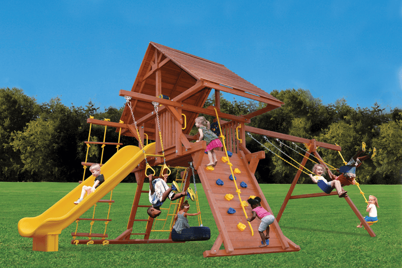 Turbo Deluxe Playcenter Combo 2 w/Wood Roof