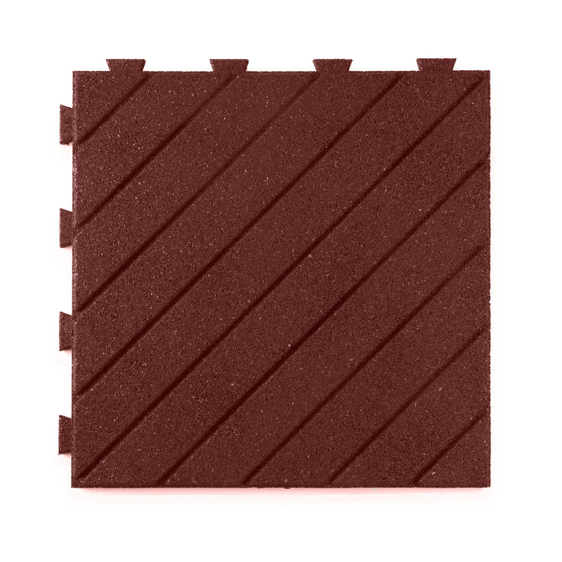 Slatted Interlocking Rubber Paver Tile