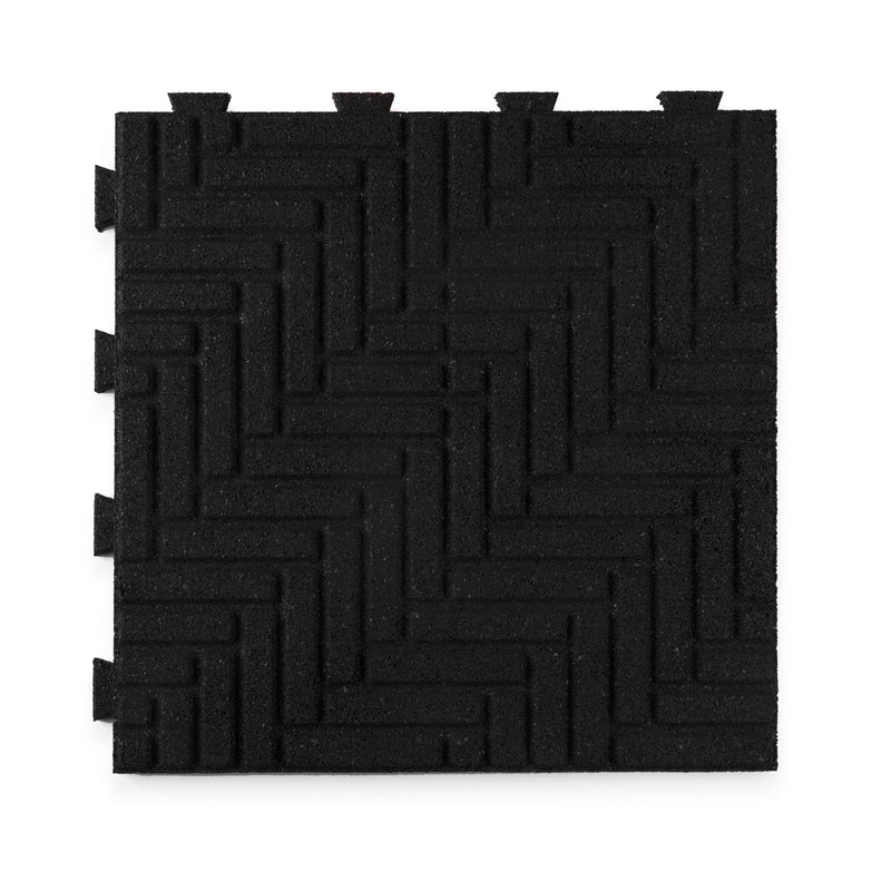 Herringbone Interlocking Rubber Paver Tile
