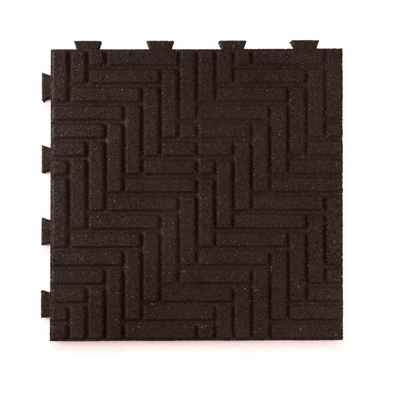 Herringbone Interlocking Rubber Paver Tile