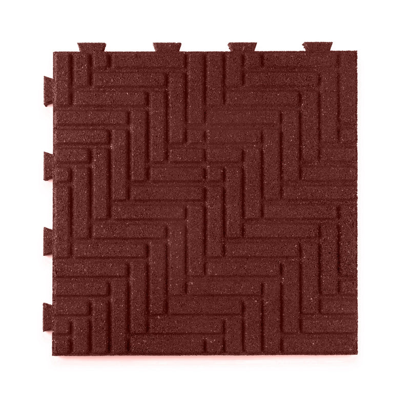 Herringbone Interlocking Rubber Paver Tile