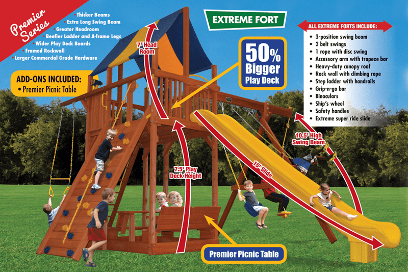 Extreme Fort Combo 2 w/Premier Picnic Table