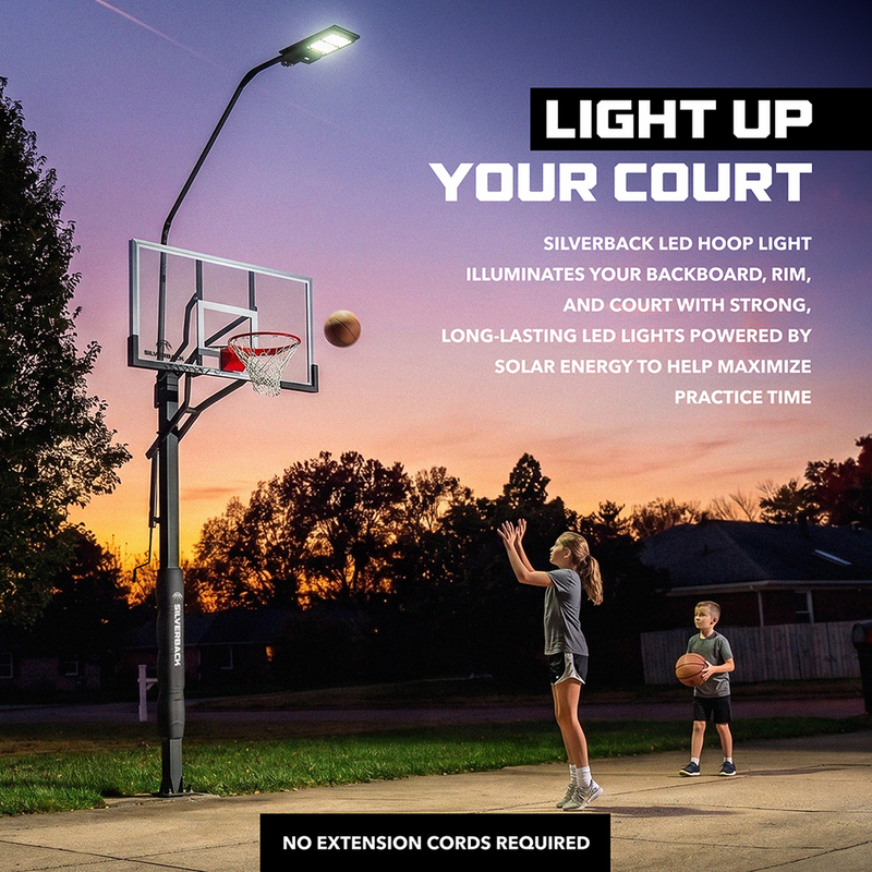 Solar LED Basketball Hoop Light - For Silverback In-Ground Hoops
