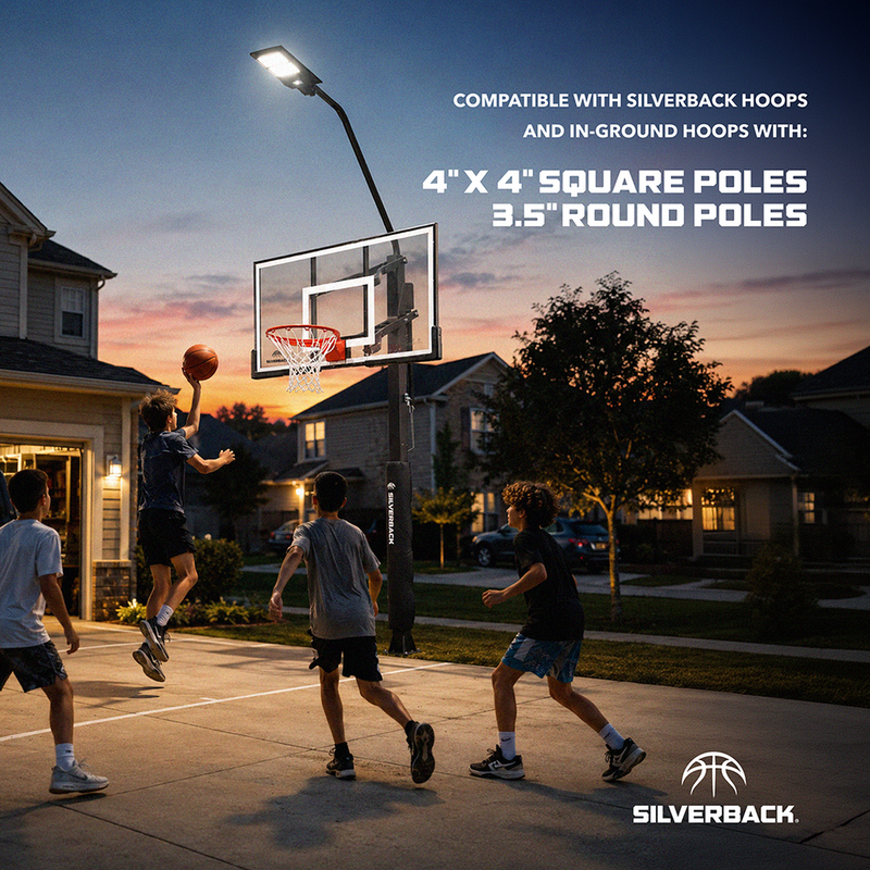 Solar LED Basketball Hoop Light - For Silverback In-Ground Hoops
