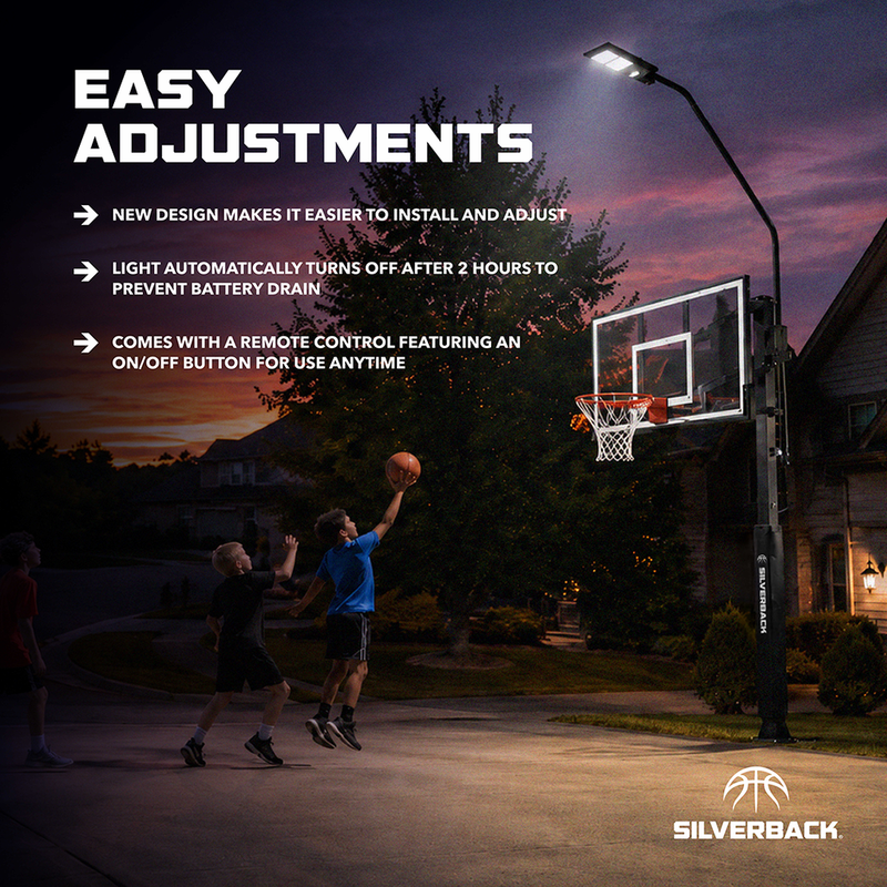 Solar LED Basketball Hoop Light - For Silverback In-Ground Hoops