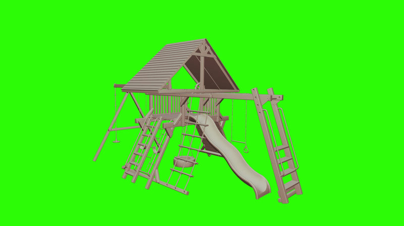 Deluxe Playcenter Combo 3 w/ Wood Roof