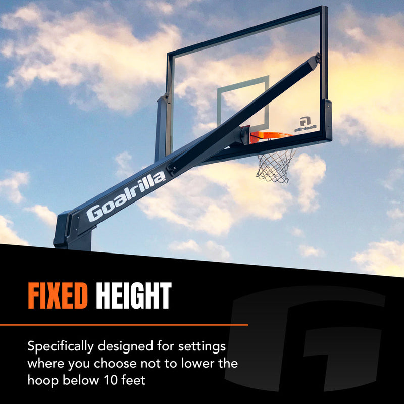 Fixed Height - 72" In-Ground with Glass Backboard