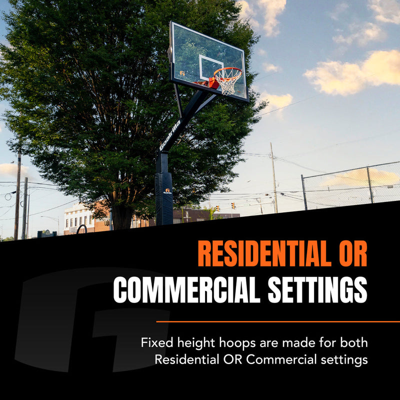 Fixed Height - 72" In-Ground with Glass Backboard
