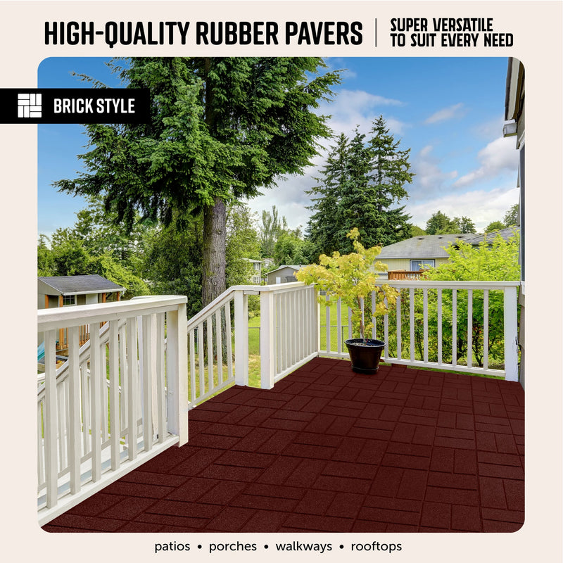 Brick Interlocking Rubber Paver Tile