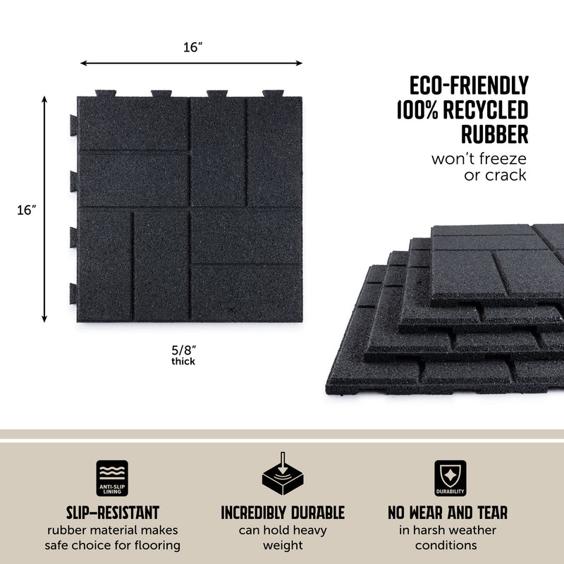 Brick Interlocking Rubber Paver Tile