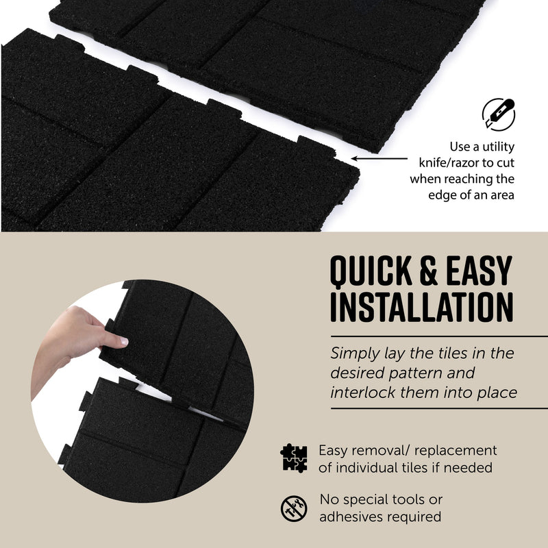 Brick Interlocking Rubber Paver Tile