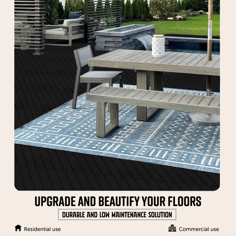 Slatted Interlocking Rubber Paver Tile