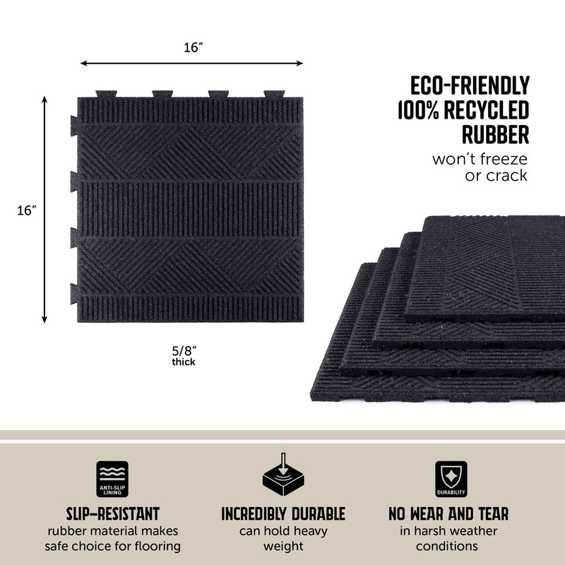 Aztec Interlocking Rubber Paver Tile