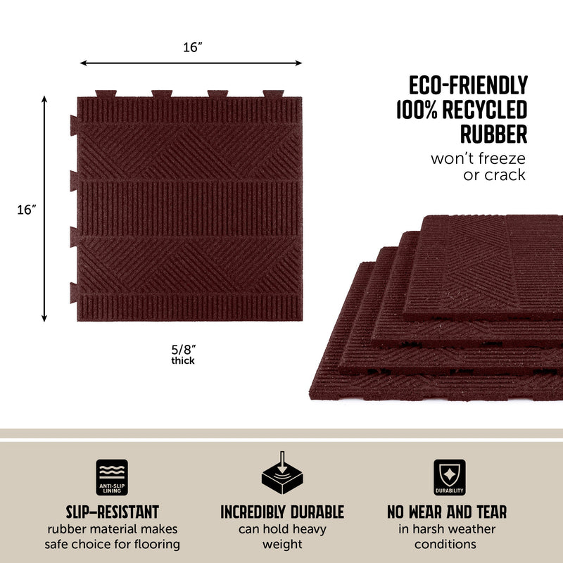 Aztec Interlocking Rubber Paver Tile