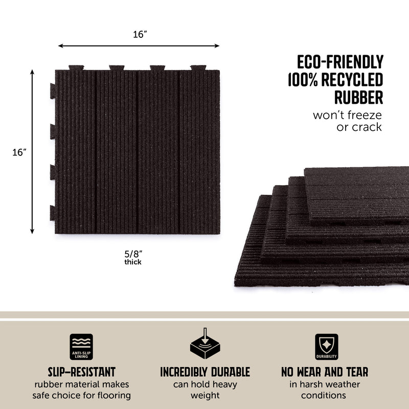 Linear Interlocking Rubber Paver Tile