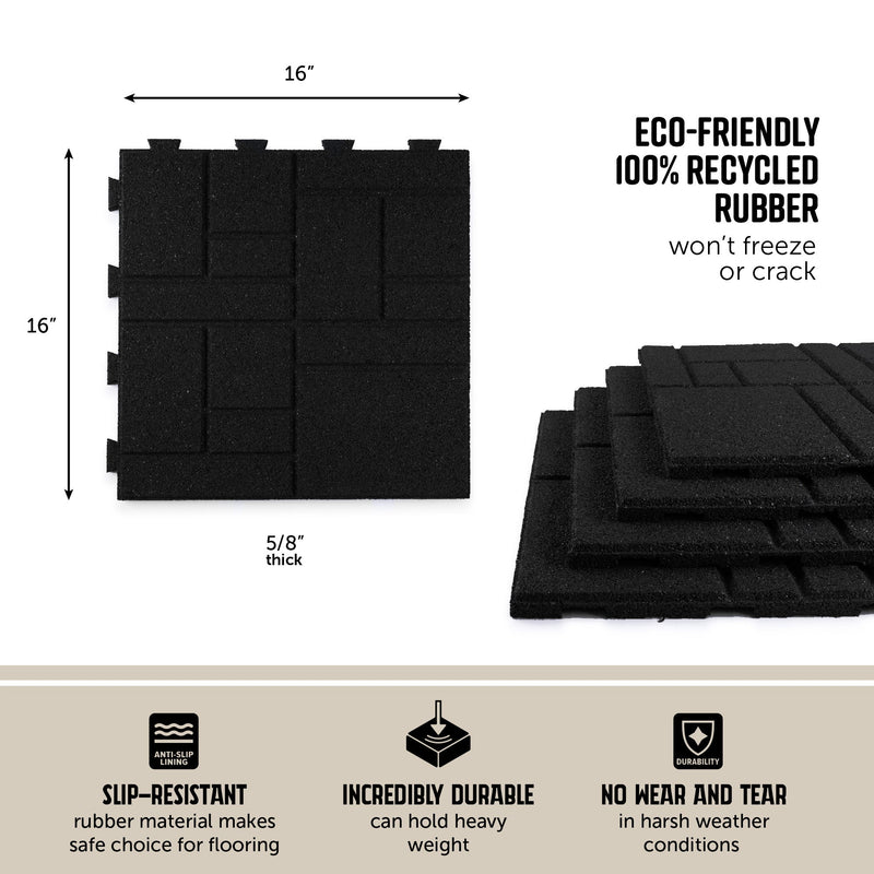SquareScape Interlocking Rubber Paver Tile
