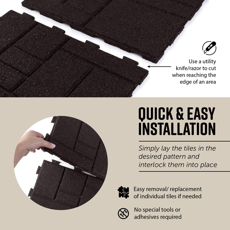 SquareScape Interlocking Rubber Paver Tile