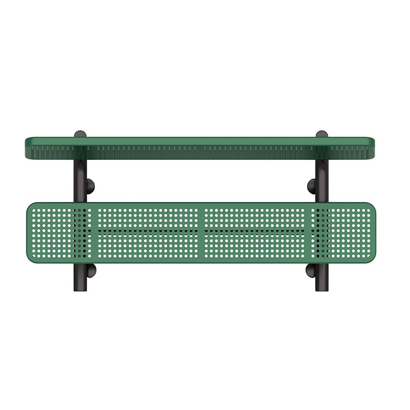 6′ Bench W/Back Perforated Pattern
