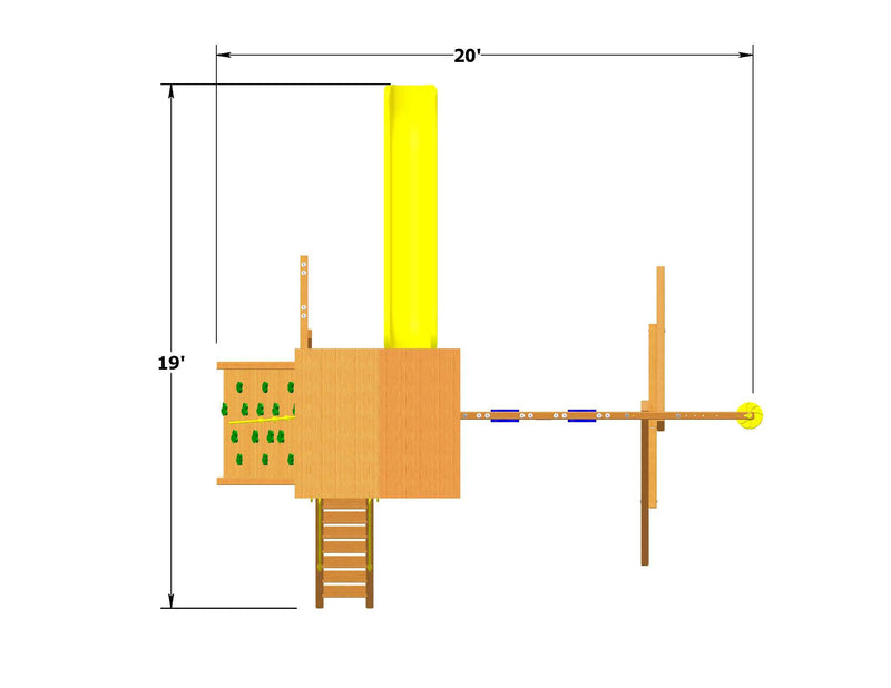 Supreme Fort with Lower Level Playhouse
