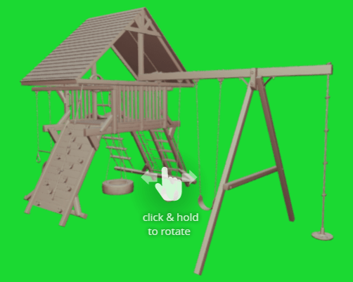Deluxe Playcenter Combo 2 w/Wood Roof