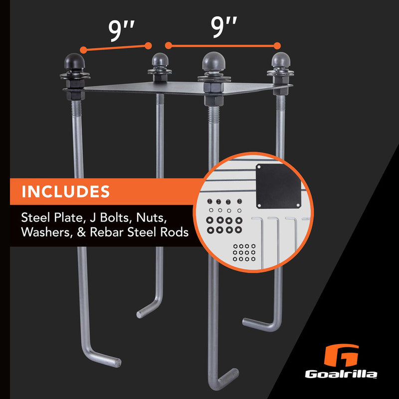 9" Basketball Hoop Anchor Kit - For All Goalrilla Goals