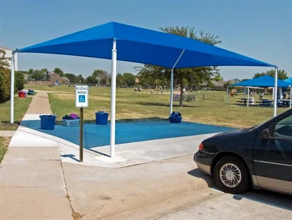 Rectangular Shade Shelter with 8 feet high Entrance Height