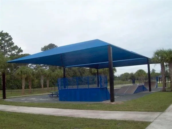 Rectangular Shade Shelter with 8 feet high Entrance Height