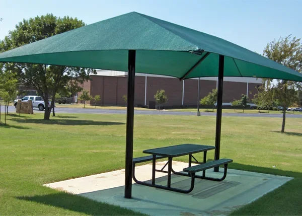 Dual Column Rectangular Umbrella Shade Shelter