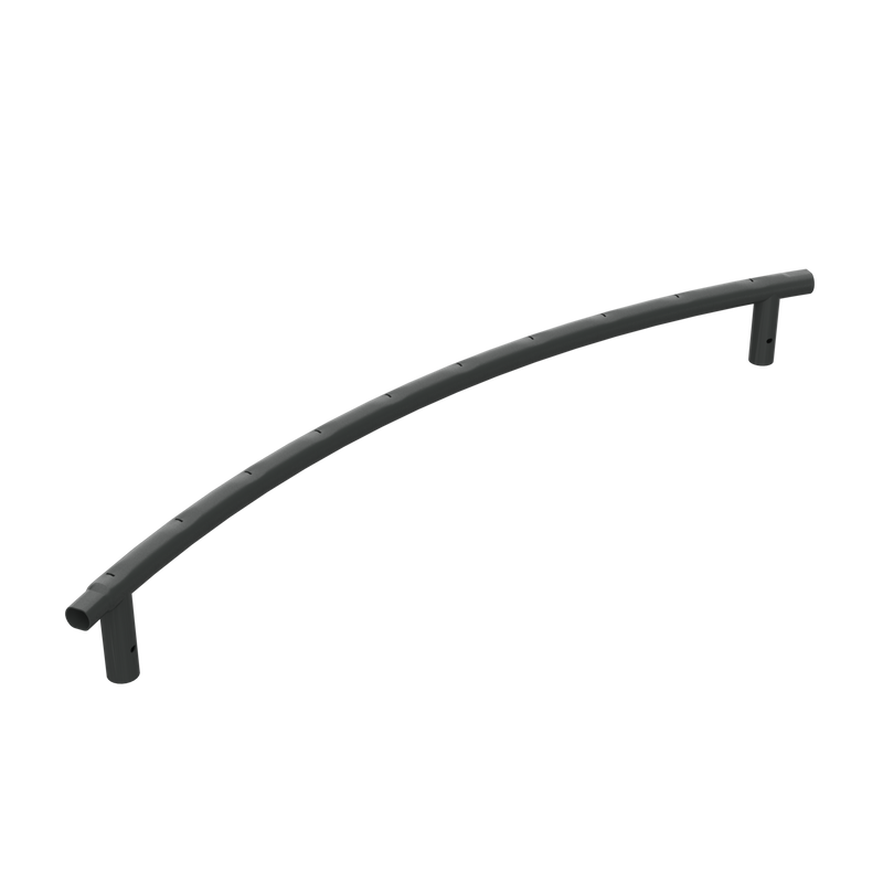Top rail with leg sockets for ACON Air Trampoline