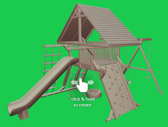 Turbo Deluxe Playcenter Combo 2 w/Wood Roof