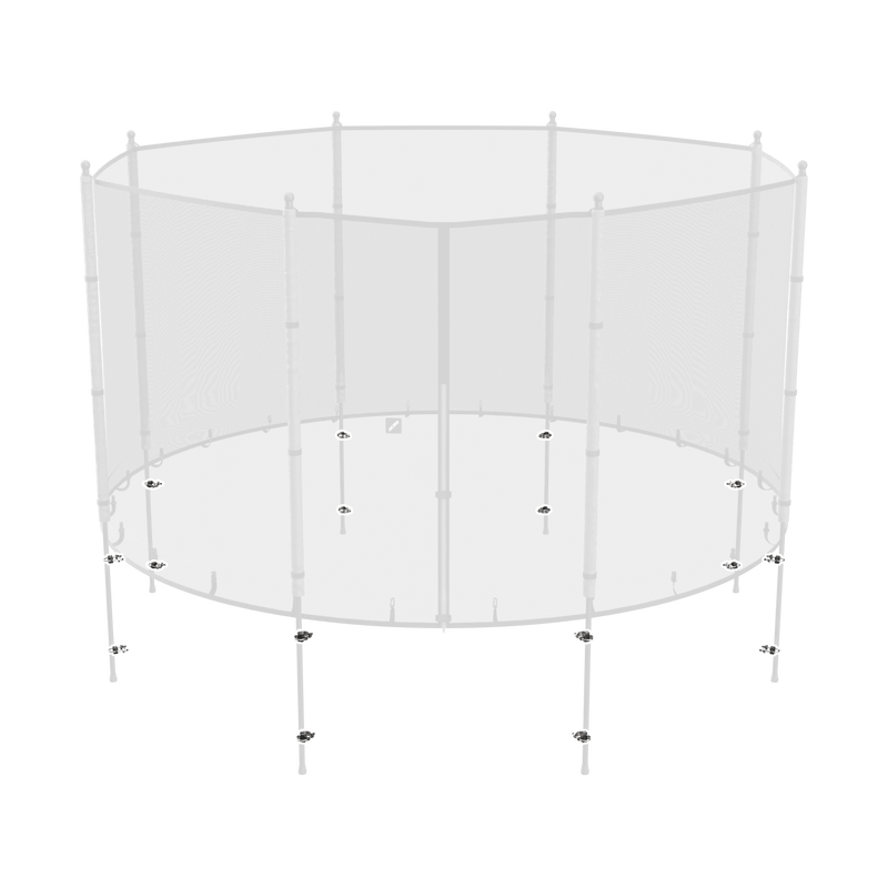 Trampoline Enclosure U-Bolt Assembly Package, 16pcs