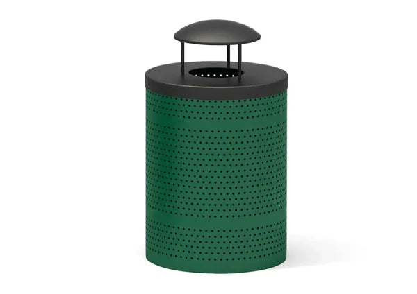 Wisebin with Rain Cover | Outdoor Trash Receptacle